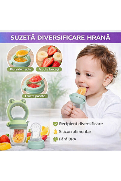 SMARTECH Suzeta pentru diversificarea hranei, pentru fructe si legume, silico...