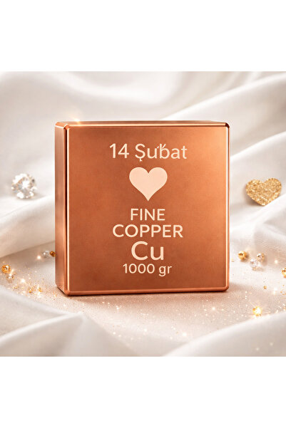 NCS 14 Şubat Sevgililer Gününe Özel Külçe Bakır .999 saf 1000 gr