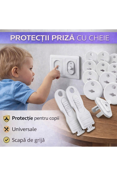SMARTECH Set 15 protecții de siguranță pentru ștecher pentru copii, ABS, incl...