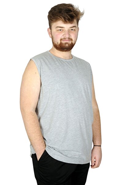 ModeXL Fashion XL Battal Size Men's Sleeveless Tshirt Plain 20003 Grimelanj