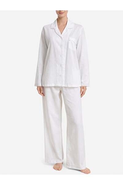 Yena Tekstil Fistolu Uzun Kol Şile Bezi Pijama Takımı