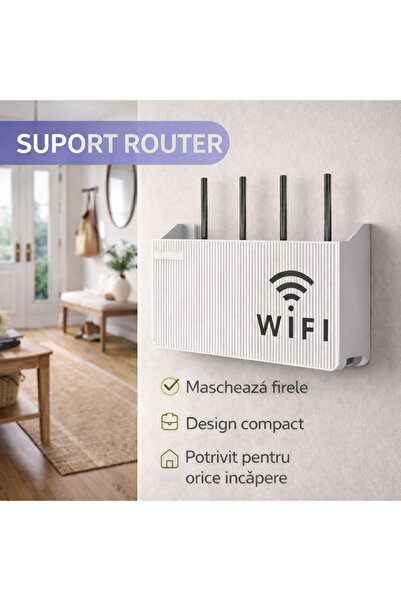 SMARTECH Raft suport router wireless 245x140x60 mm, pentru ascunderea cabluri...