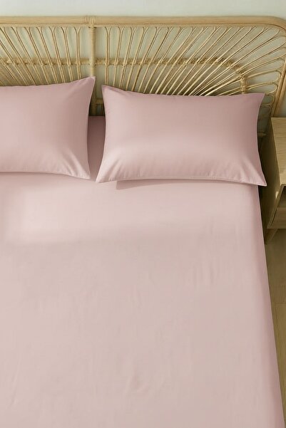 Anılsan Set de lenjerie de pat Camelia King Flat Ranforce - Pudra 100% bumbac