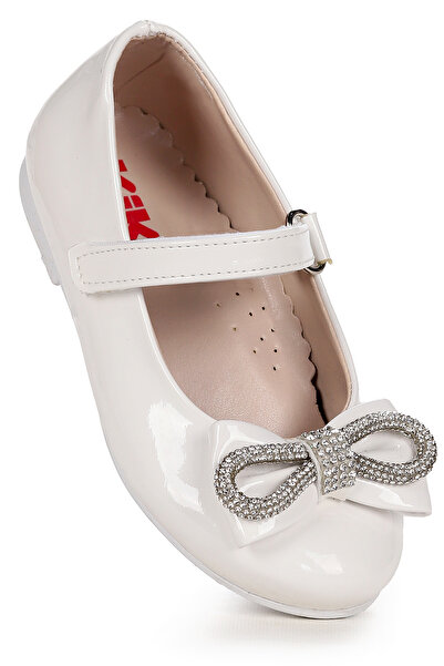 Kiko Kids Papion Papion Stone Velcro Pantofi de balerina pentru fete