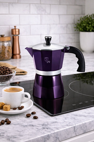 TİVOLİ By Berlinger Haus Mokapot + 3 Fincan Purple Eclipse Collection