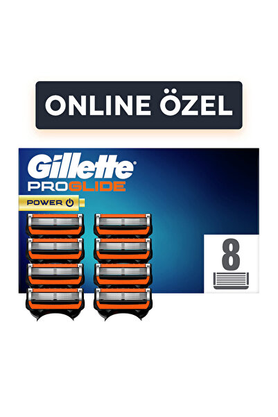 Gillette Fusion Proglide Power 8'li Yedek Tıraş Bıçağı Karton Paket