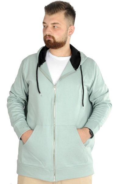 ModeXL Mode XL muški kardigan Capson sa patentnim zatvaračem, čelični interlo...