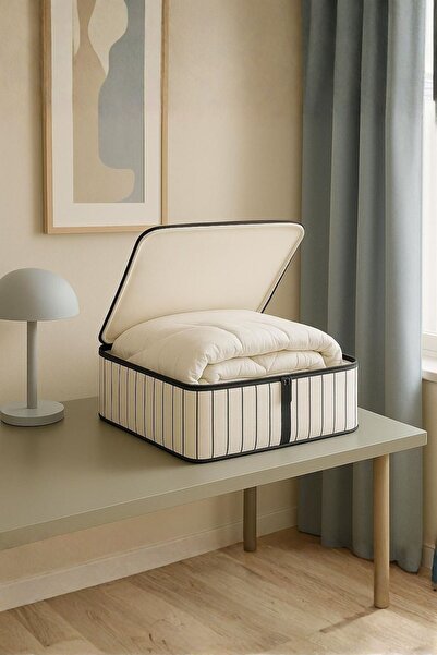 Piev Practical Multi-Purpose Mega Giant Quilt Organizer Bag White Striped XXL