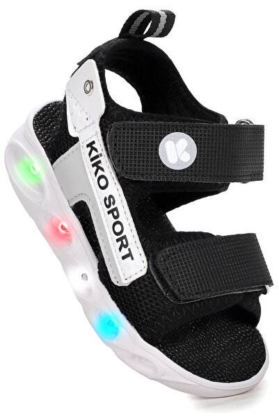Kiko Kids Capala Işıklı Kız/Erkek Çocuk Cırtlı Sandalet Ayakkabı