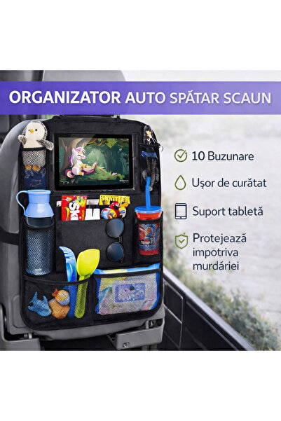 SMARTECH Car seat organizer with 10 pockets, Tablet Holder, Water Bottle Hold...