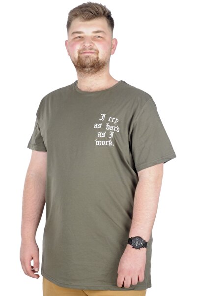 ModeXL Μπλουζάκι Mode XL Μεγάλου Μεγέθους με Λαιμόκοψη Crew Work 22179 Χακί