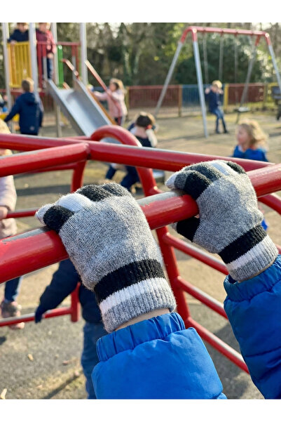 PIECE SIGNATURE 100% акрилни, еластични и цветни ръкавици за момчета (възраст...