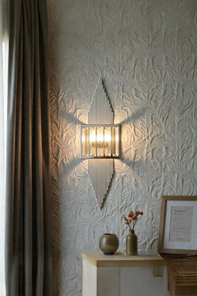 shop Pramit Krom Kaplama Modern Günışığı Ledli Pilli ve Elektrikli Duvar Apli...