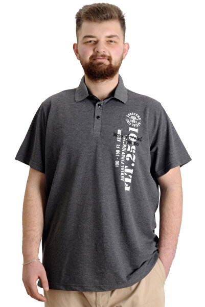 ModeXL Mode XL Великий розмір Чоловіча футболка Поло з частинами FLT 23329 Ан...