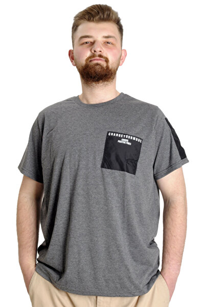 ModeXL Mode XL Великий розмір Чоловіча футболка CHNGYRMD 23123 Атласний