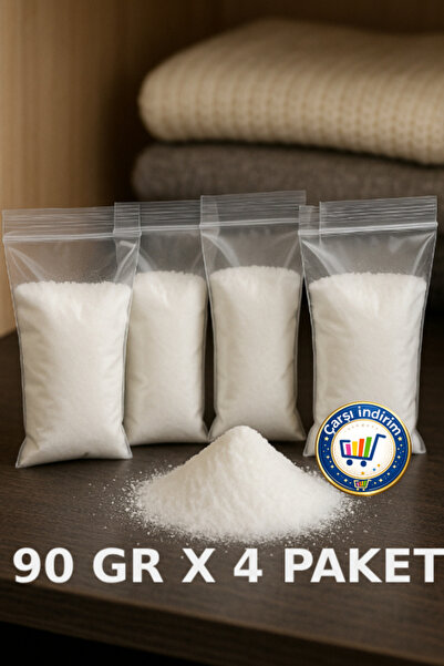 nistabolje Toz Naftalin 90 Gr X 4 Paket Dolap ve Kıyafet Koruyucu Toz Naftalin