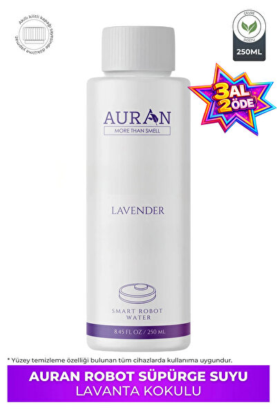 AURAN Lavanta Kokulu Akıllı Robot Süpürge Suyu, Mop Suyu Yüzey Temizleyici Ro...