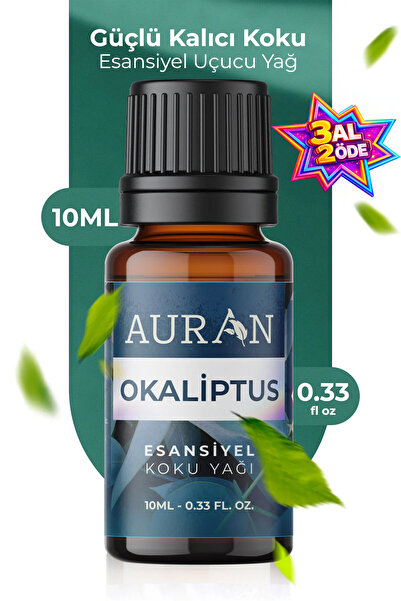 AURAN Okaliptus Esansiyel Uçucu Koku Yağı Difüzör Esansı Buhurdanlık Yağı Aro...