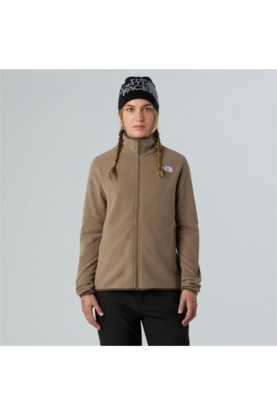 THE NORTH FACE Kadın Glacier Tam Fermuarlı Polar NF0A8D2FBOW1 Kahverengi-L