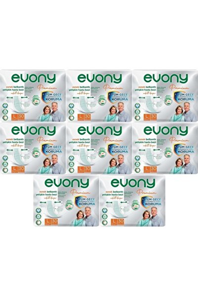 Evony Premium Hasta Bezi Yetişkin Bel Bantlı Tekstil Yüzey L-büyük 240 Adet