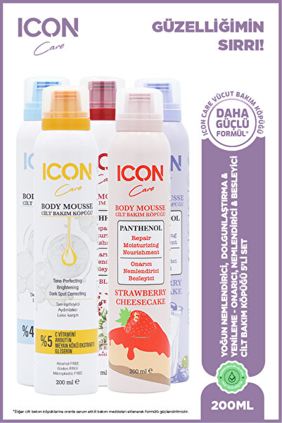 ICON Care Cilt Bakım Köpüğü CVitaminli &Hyaluronıc Acıd &Wıld Bloom &Cremebru...