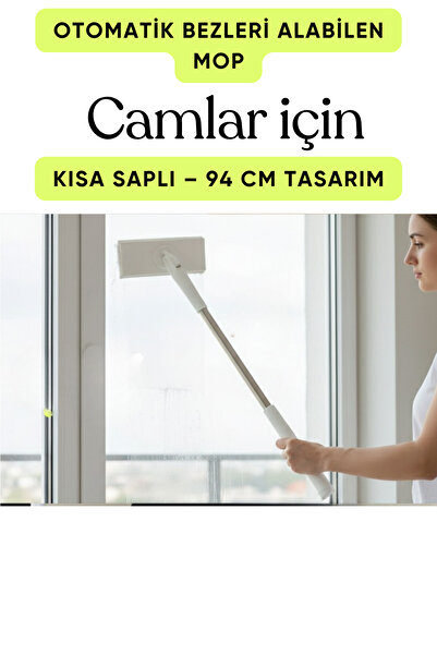 Nordhaus One Click Mop Camlar için Tüm Bezleri Kendi Alabilen Otomatik Mop Ku...