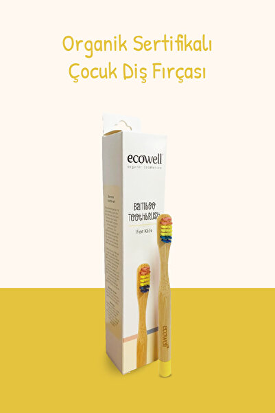 Ecowell Bambu Çocuk Diş Fırçası, Yumuşak, Doğal, BPA İçermez, Vegan & Cruelty...