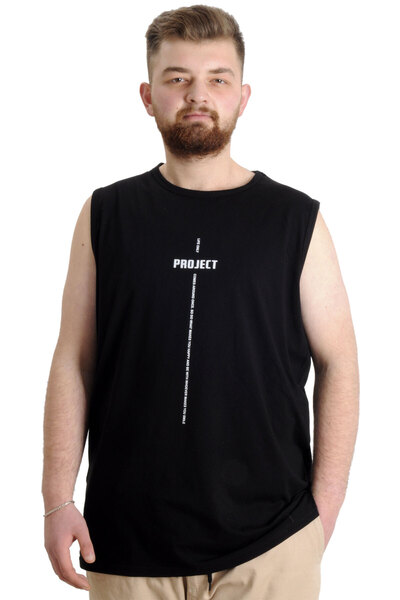 ModeXL Mode XL Large Size Men's Singlet Project 23004 Black
