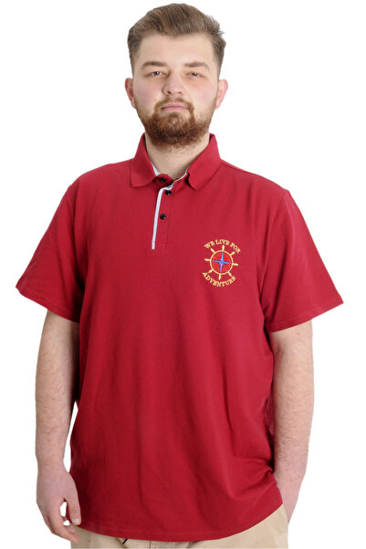 ModeXL Ανδρικό μπλουζάκι Mode XL μεγάλου μεγέθους Polo ADVENTURE 23323 Claret...