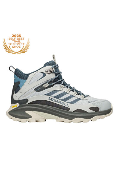 Merrell حذاء Moab Speed ​​2 Mid Gore-Tex للرجال باللون الرمادي للرجال J038337