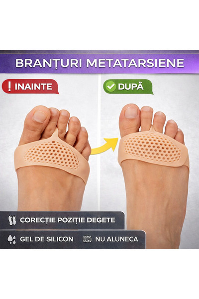 SMARTECH Set de 2 branțuri metatarsiene - separatoare de degete, silicon reut...