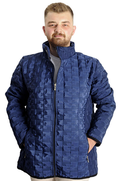 ModeXL Mode XL Büyük Beden Erkek Mont Kapitone 23623 İndigo