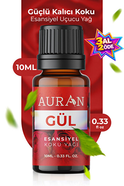 AURAN Gül Esansiyel Uçucu Koku Yağı Difüzör Esansı Buhurdanlık Yağı Aromatera...