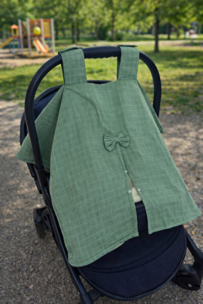 Tomuycuk 100% Cotton Muslin Stroller Cover / Baby Stroller Cover with Snap Fa...