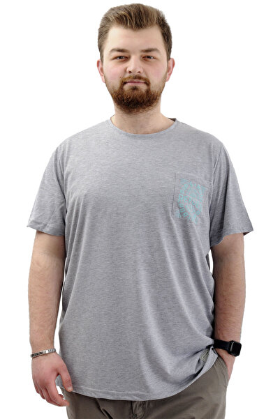 ModeXL Чоловіча футболка - велосипедна горловина, з принтом, кишенями, Grimel...