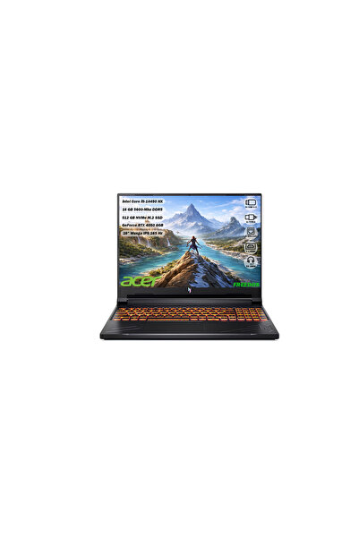 ACER Nitro ANV16-71 i5-14450HX 16 GB 512 SSD RTX 4050-6 GB 16" WUXGA IPS 165 ...