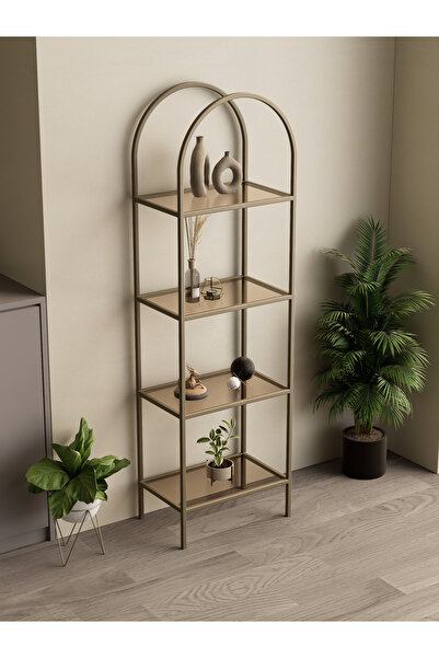 Dekoport İdil Kitaplık Kahve Köşesi Metal Mutfak Rafı Aksesuar Rafı 47 cm Pir...