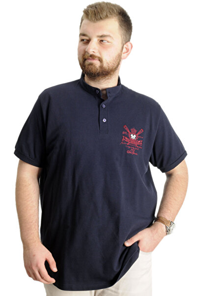 ModeXL تي شيرت مقاس كبير من Mode XL ذو ياقة هاكيوم ياتشينج 22327 باللون الأزر...