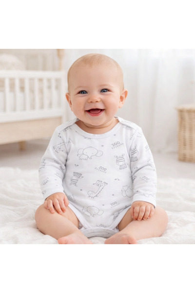 Arin Baby بدلة أطفال بأكمام طويلة من القطن 100% بنمط سفاري/بدلة أطفال بأكمام ...