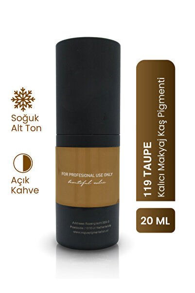 PSD Kozmetik 119 Taupe -  Kalıcı Makyaj Kaş Pigmenti - Microblading & PMU, Yo...
