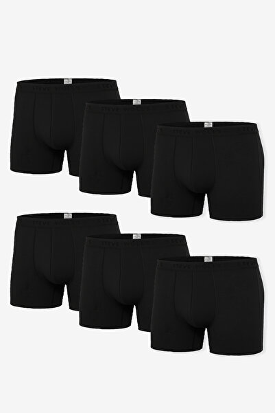 Steve Wolls Ανδρικά μαύρα 6 τεμάχια Lycra Boxer - 24102