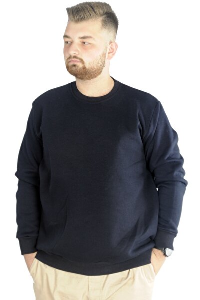 ModeXL Mode XL Men's Sweatshirt Crew Neck Basic 20131 Navy Blue