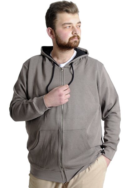 ModeXL Cardigan pentru bărbați Mode XL cu fermoar Steel Interlock 21600 Maro ...