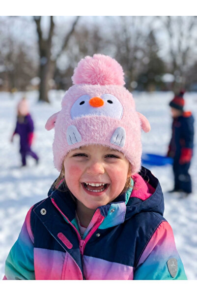 PIECE SIGNATURE Beretă moale de lux pentru fete, căptușită cu lână (4-8 ani)