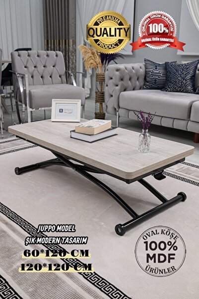 SEHPAM AKILLI Akıllı Sehpa Juppo Üst Tabla Mdf Lizbon Oval Köşe Alt Ayak Siya...