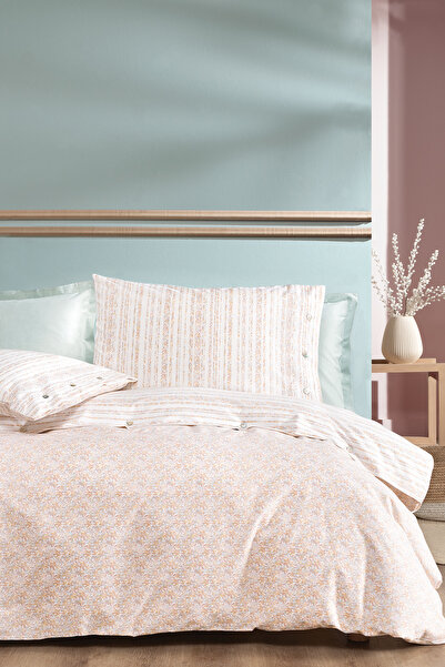 Yataş Santa Double Ranforce Duvet Cover Set - Powder