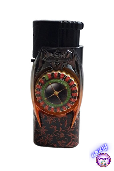 Hunter Manyetolu Stres Çarklı Rulet Masası Temalı Gazlı Pürmüz / Rüzgâr Çakmak