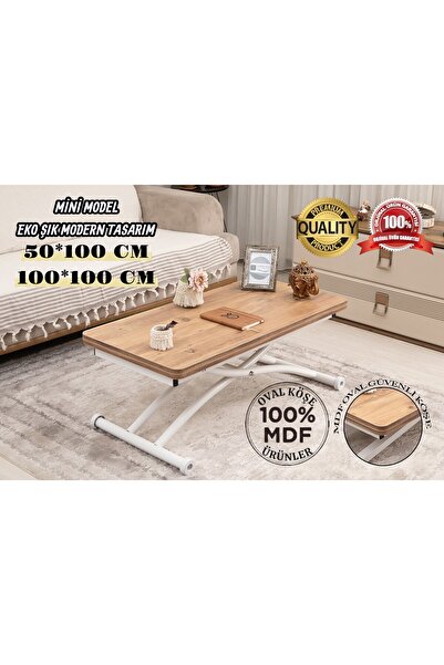 SEHPAM AKILLI Mini Juppo Üst Tabla Mdf Efesçam Oval Köşe Alt Ayak Beyaz Dışa ...