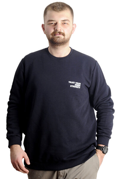 ModeXL Hanorac pentru bărbați Mode XL, mărime mare, cu decolteu rotund, broda...