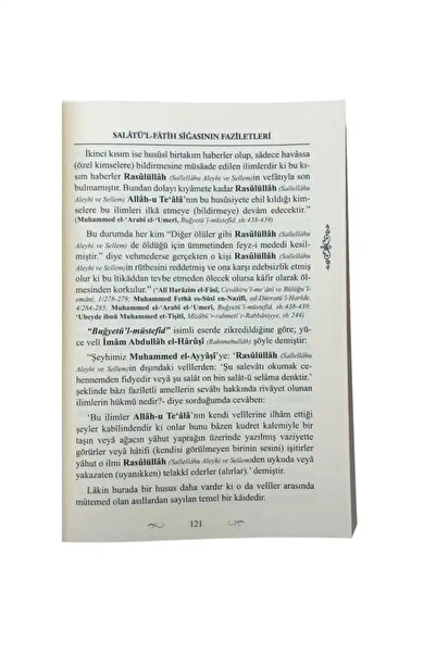 Ahıska Yayınevi Salatül Fatih Sigai Şerifesi - karton kapak